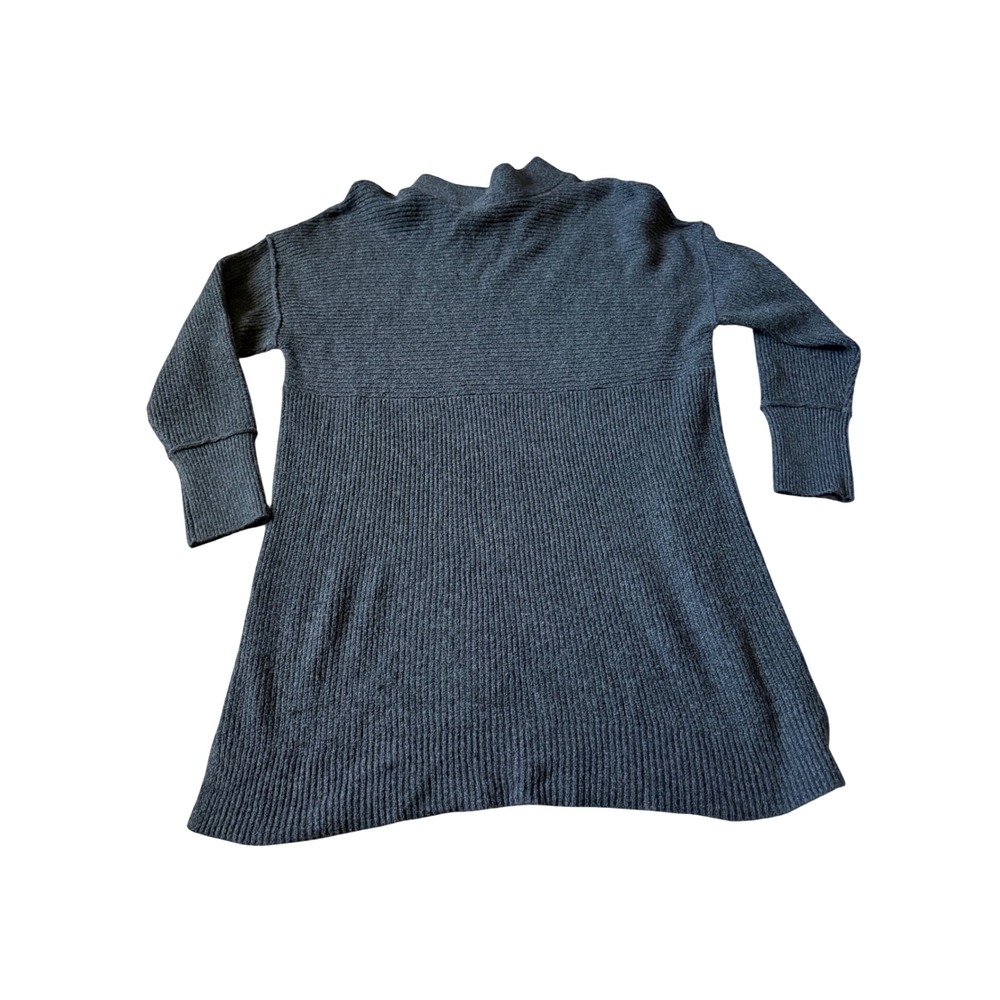 Caslon Nordstrom Dark Grey Marl Mock Neck Ribbed Tunic Sweater 1X NWT